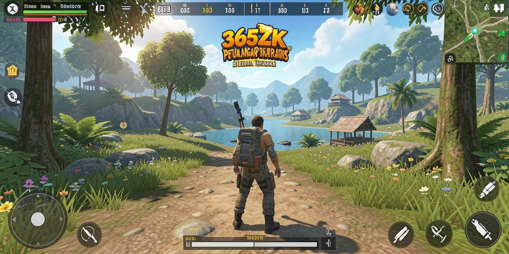 Screenshot gameplay 365ZK menampilkan petualangan di dunia terbuka yang memukau.