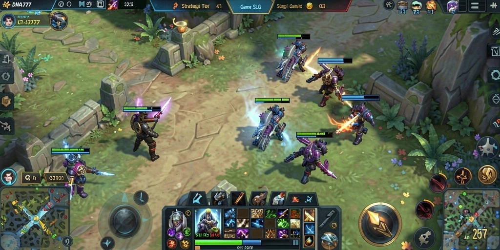 Tampilan action-packed dari gameplay SLG yang mendebarkan.