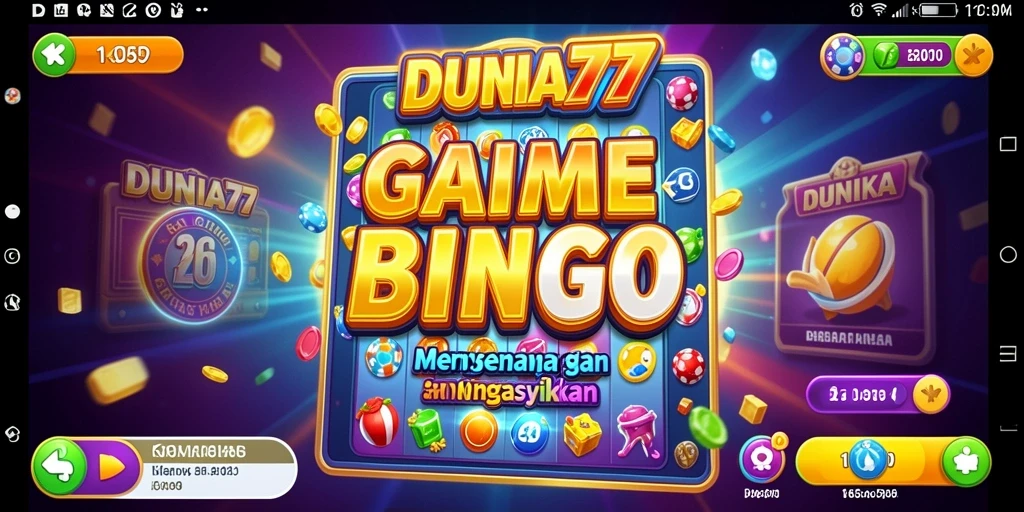 Tampilan utama gameplay Bingo DUNIA77 yang seru dan interaktif.