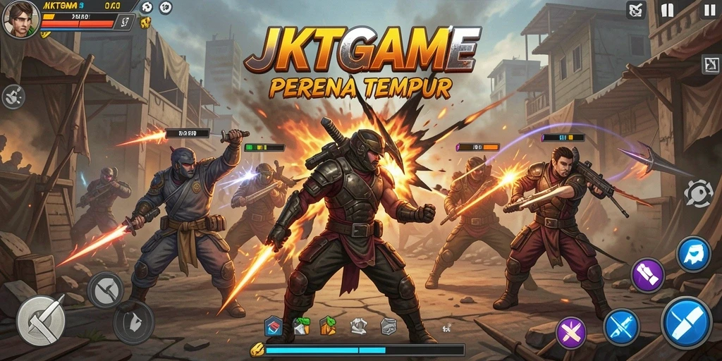 Tampilan gameplay seru di JKTGAME dengan pertarungan yang intens.