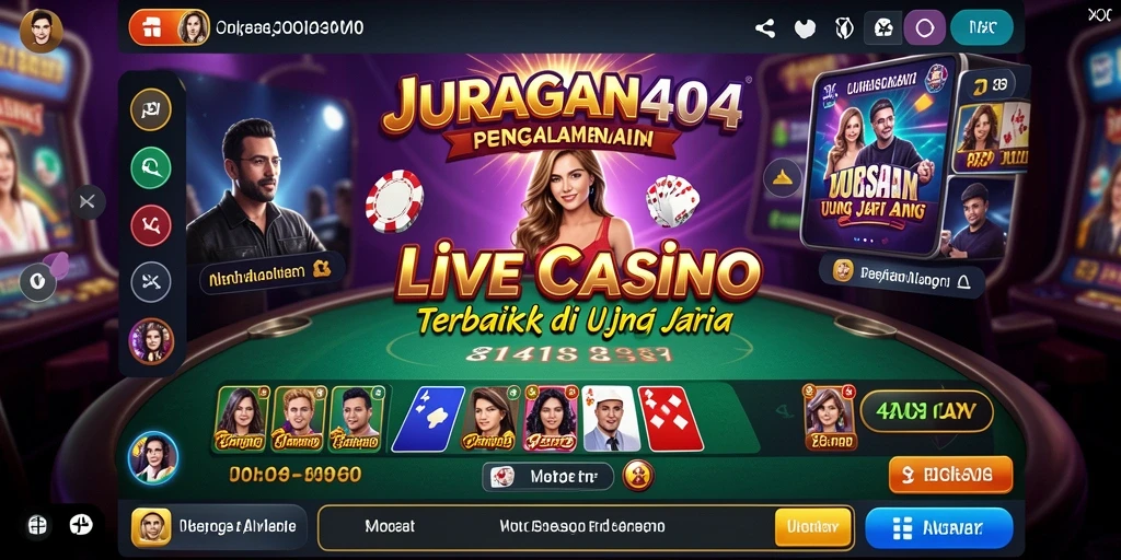 Tampilan gameplay Live Casino di JURAGAN404 yang menarik dan interaktif.