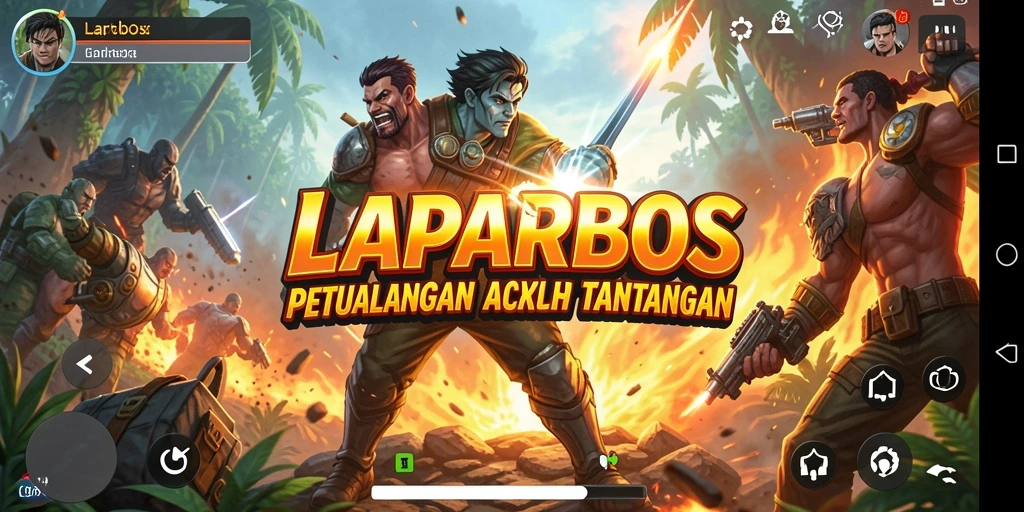 Tampilan gameplay LAPARBOS dengan aksi seru dan mendebarkan.