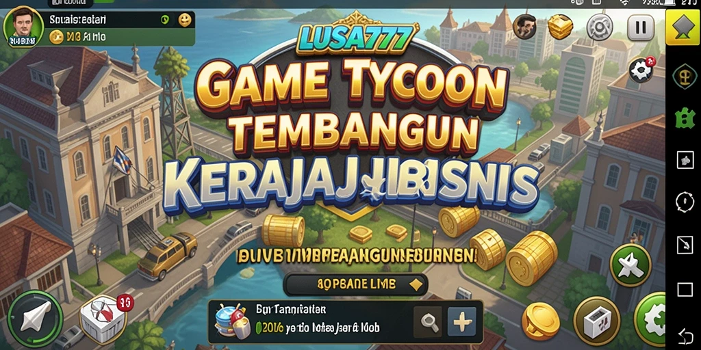Tampilan gameplay seru LUSA777 dalam membangun bisnis Tycoon.