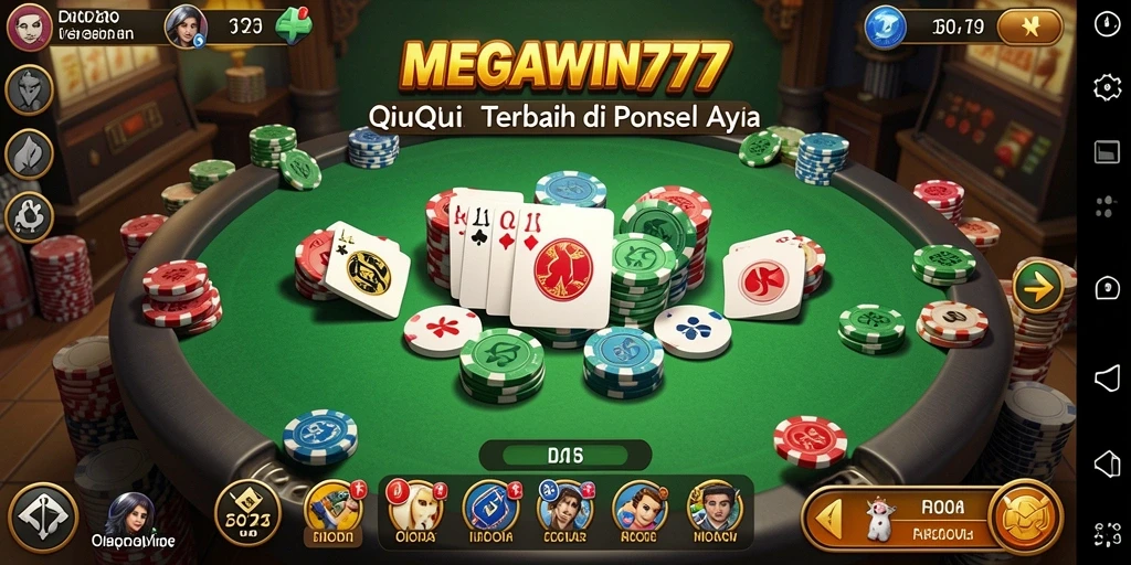 Tampilan gameplay QiuQiu yang seru di MEGAWIN777.