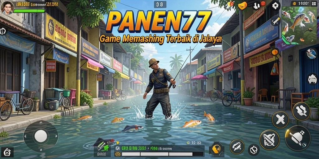 Tampilan gameplay menarik dari PANEN77 dengan aksi memancing yang seru.