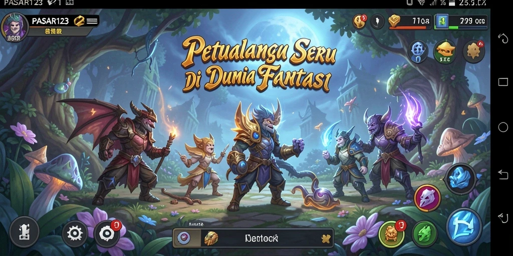 Tampilan gameplay PASAR123 menampilkan karakter dalam petualangan seru.