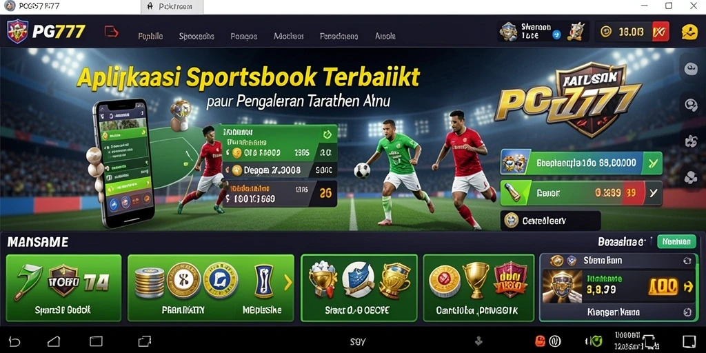 Tampilan gameplay PG777 yang menarik untuk taruhan olahraga.