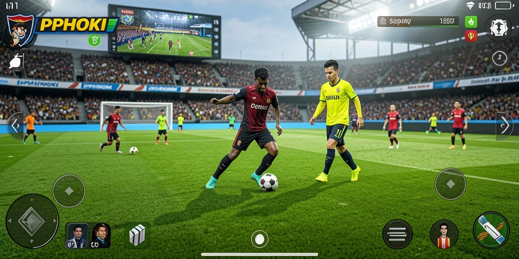 Menampilkan aksi seru dalam pertandingan sepak bola PPHOKI.