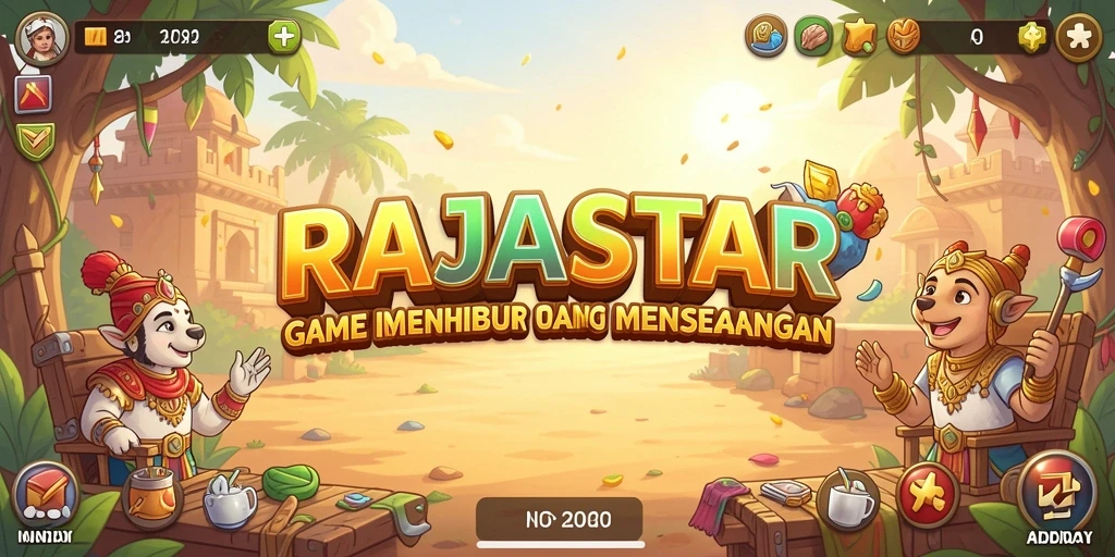 Gameplay santai di RAJASTAR menunjukkan strategi membangun kerajaan.