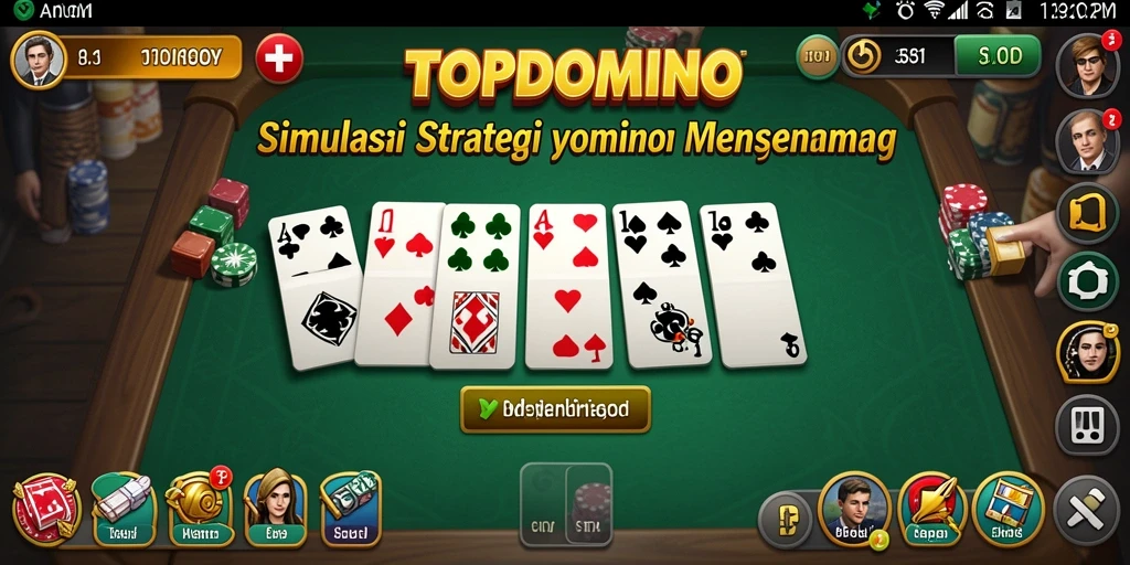 Gameplay seru dan interaktif dari TOPDOMINO di layar.