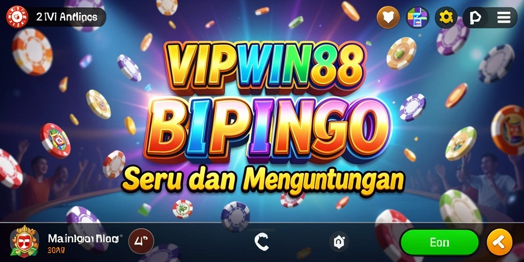 Screenshot utama VIPWIN88 menampilkan gameplay Bingo yang seru.