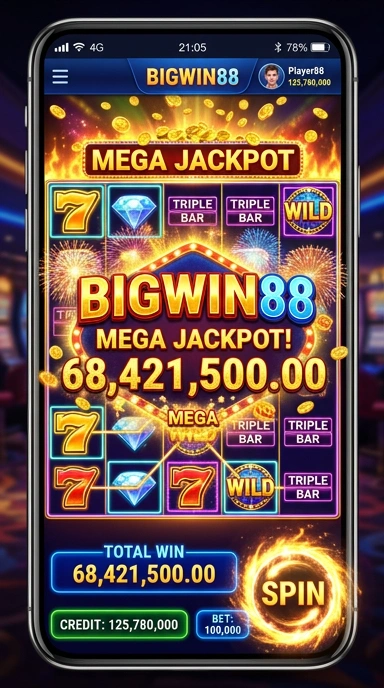 Tampilan antarmuka pengguna aplikasi bigwin88 yang intuitif.